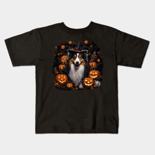 Sheltie Halloween Kids T-Shirt